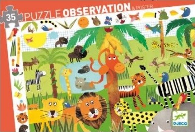 Puzzle d'observation la jungle Djeco